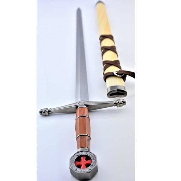Épée templiere avec fourreau