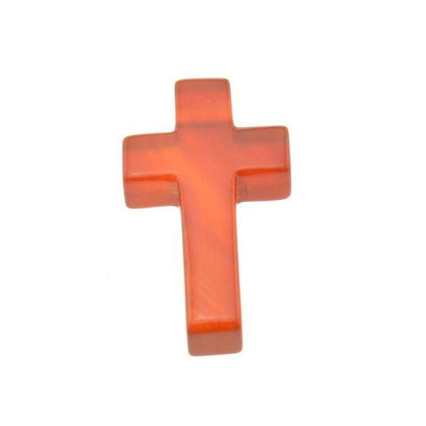 Pendentif croix en Cornaline